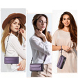 Tok CASEME Samsung Galaxy A56 5G, RFID Leather Wallet, vállpánttal, lila