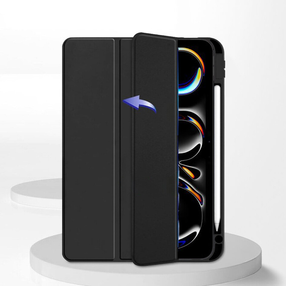 Tok Apple iPad Pro 13" 7 gen. 2024 (A2925, Smartcase Hybrid, tolltartó résszel, fekete