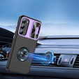 Telefontok a Samsung Galaxy S23, Camera Slide Ring, fekete / lila