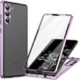 Tok Samsung Galaxy S23, Magnetic Dual Glass, lila