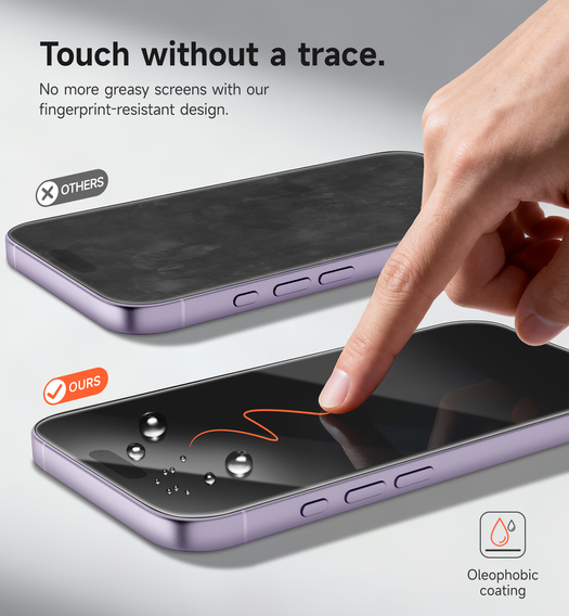 2x SURITCH edzett üveg iPhone 17/16 Pro készülékekhez