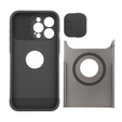 Telefontok a iPhone 15 Pro, ERBORD MagProtect Slide Camera, titánium szürke