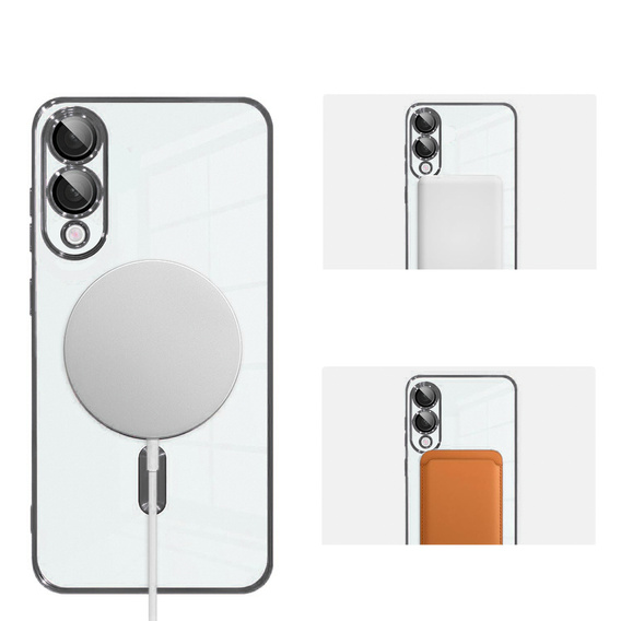 Tok Samsung Galaxy S25 Edge-hoz, Electro MagSafe, fekete + üveg a képernyőhöz