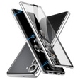 Tok Samsung Galaxy S24, Magnetic Dual Glass, ezüst