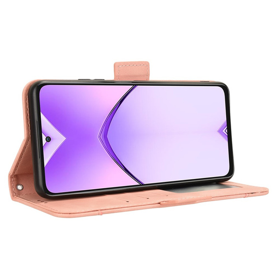 Pattintható tok a Oppo A80, Card Slot, rózsaszín