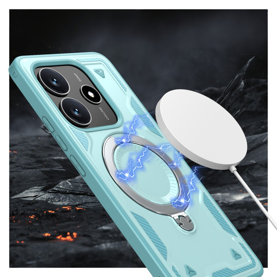 tok Xiaomi Redmi Note 14 5G, katonai MagSafe, kék + 9H Glass