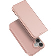 Dux Ducis tok iPhone 17 készülékhez, Skin Pro, patenttal, kártyafoglalattal, rózsaszínű