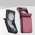 CASEME flip tok Samsung Galaxy Z Flip5 5G, Litchi Wallet, piros
