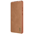 NILLKIN flip tok Samsung Galaxy S25 Ultra, CamShield Qin Pro, bőr, barna
