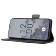 Pattintható tok a Nokia X30 5G, Wallet Litchi Magnet Case, fekete