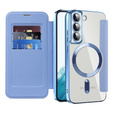 Pattintható tok a Samsung Galaxy S22 5G, RFID Wallet MagSafe CamShield, kék