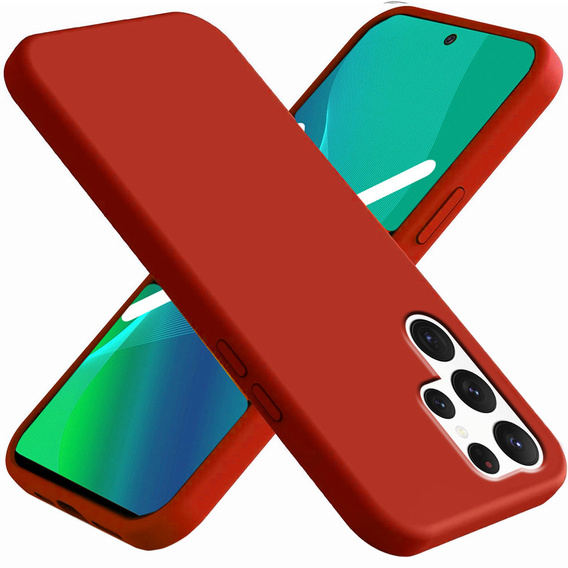Telefontok a Samsung Galaxy S22 Ultra 5G, Silicone Lite, piros