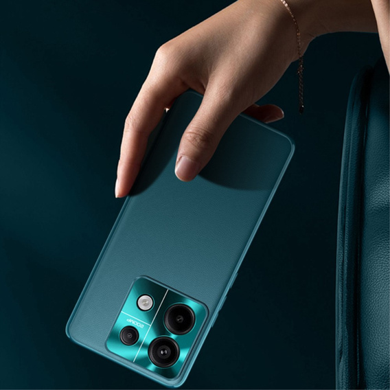 Bőr tok Xiaomi Redmi Note 13 Pro+, leather hybrid, zöld