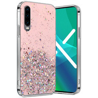 Telefontok a Huawei P30, Glittery, rózsaszín