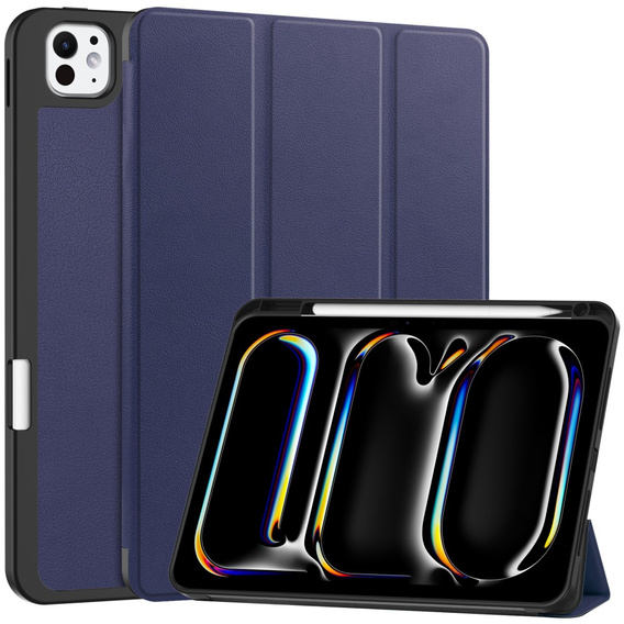 Tok iPad Pro 11" 2024 (5 gen.), Smartcase tolltartóval, sötétkék