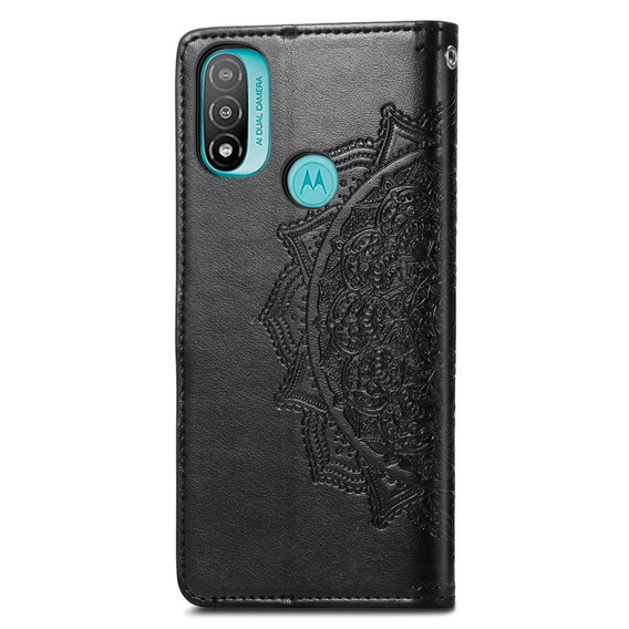 Pattintható tok a Motorola Moto E20/E30/E40, Mandala, fekete