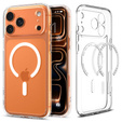 Spigen Ultra Hybrid MagSafe tok iPhone 17 Pro készülékhez, átlátszó / fehér