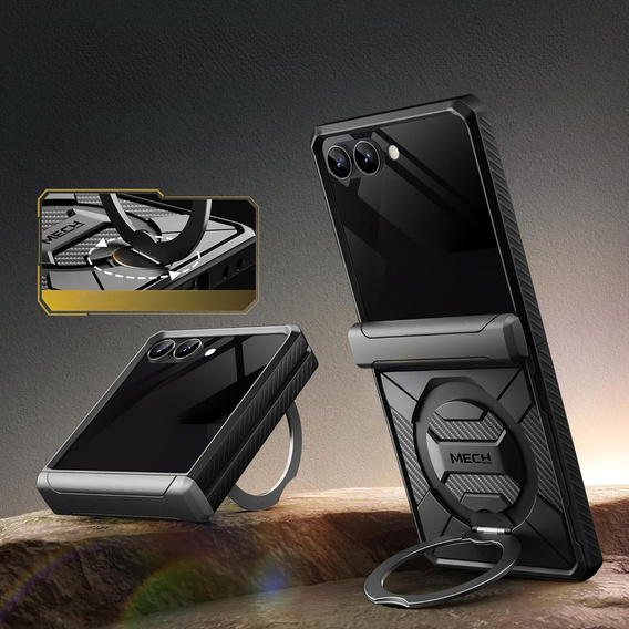 Tongate MECH tok MagSafe-val a Samsung Galaxy Z Flip7 FE / Z Flip6 készülékhez, zöld színű