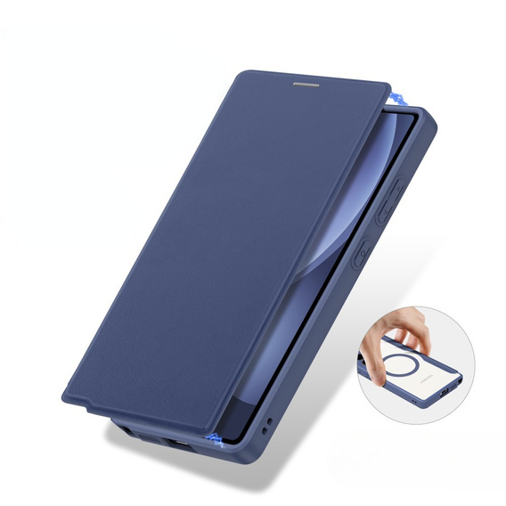Dux Ducis Telefontok a Samsung Galaxy S25 Ultra, Skin X Pro, MagSafe, sötétkék