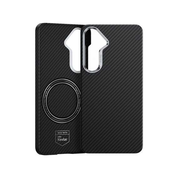 BENKS Kevlar tok Samsung Galaxy S25, MagSafe, Carbon Fiber, fekete