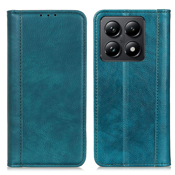 Telefontok a Xiaomi 14T Pro, Wallet Litchi Leather, zöld