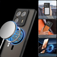 Tok Motorola Edge 50 Ultra-hoz, MagSafe, ERBORD Matt Case, fekete