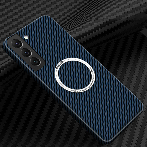Telefontok a Samsung Galaxy S23, Magsafe Slim Carbon, kék