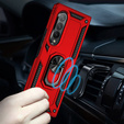 Páncélozott telefontok a Samsung Galaxy Z Fold3 5G, Nox Case Ring, piros