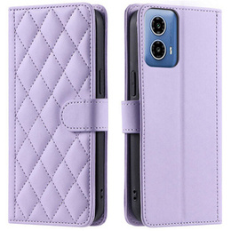 Flap tok Motorola Moto G24 / G24 Power / G04, Rhombus Crossbody Leather, lila