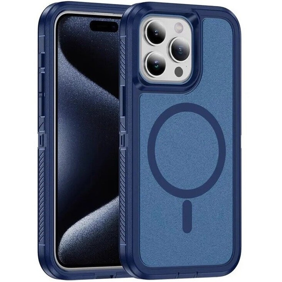 Tok kerettel iPhone 15 Pro készülékhez, MagSafe-hoz, kék