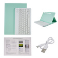 Tok + billentyűzet Galaxy Tab S7+ Plus / S8+ Plus /S7 FE T730 T733, Pen Slot, menta