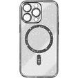 Tok iPhone 16 Pro Max-hoz, ERBORD Glitter MagSafe, fekete + képernyőüveg