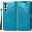 Pattintható tok a Samsung Galaxy M15 5G, Mandala, kék