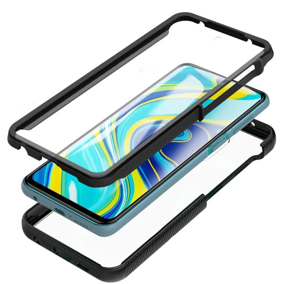 Tok Xiaomi Redmi Note 9S / 9 Pro készülékhez, Shockproof, fóliával, kék