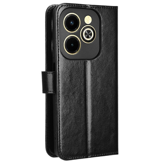 Pattintható tok a Infinix Hot 40i, Crazy Horse Wallet, fekete