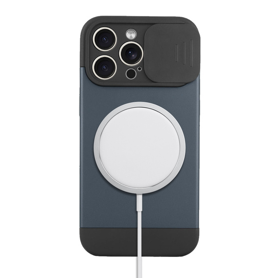 Telefontok a iPhone 15 Pro, ERBORD MagProtect Slide Camera, titánium kék