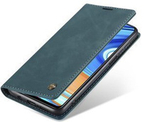 CASEME tok Xiaomi do Redmi Note 9s / 9 Pro, Leather Wallet Case, kék