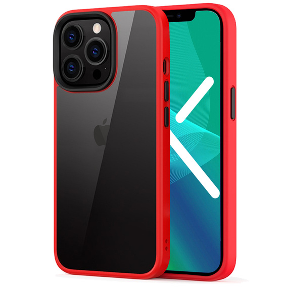 Telefontok a iPhone 13 Pro, ERBORD Hybrid Case, piros