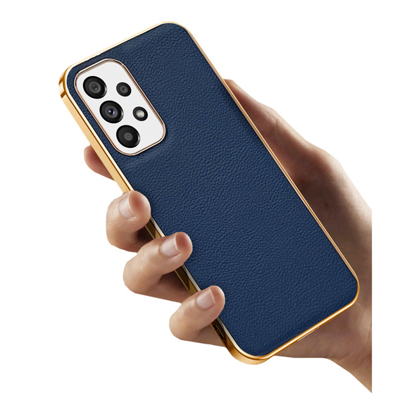 Telefontok a Samsung Galaxy A33 5G, Cowhide Leather, kék