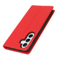 Pattintható tok a Samsung Galaxy S25+ Plus, Litchi Skin Grain, piros