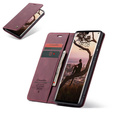 CASEME tok Huawei P30 Pro, Leather Wallet Case, bordó