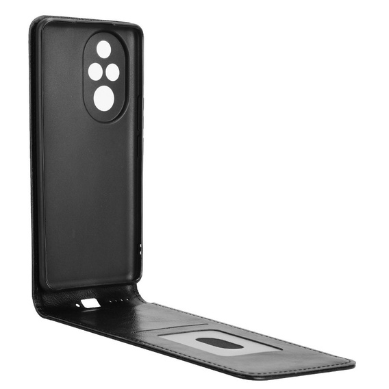 Pattintható tok a Honor 200 Pro 5G, Flip, fekete