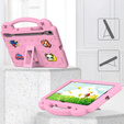 Gyermek tok Samsung Galaxy Tab S10 Lite / S10 FE / S9 FE, Cute Patterns, állvánnyal, rózsaszín