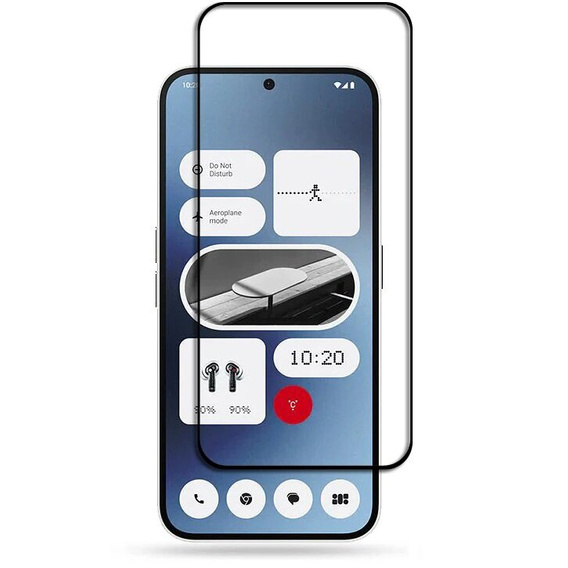 3D edzett üveg Nothing Phone 2a készülékhez, fekete keret