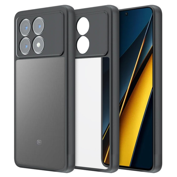 Tok Xiaomi Poco X6 Pro 5G, Fusion Hybrid, kameravédelemmel, átlátszó / fekete