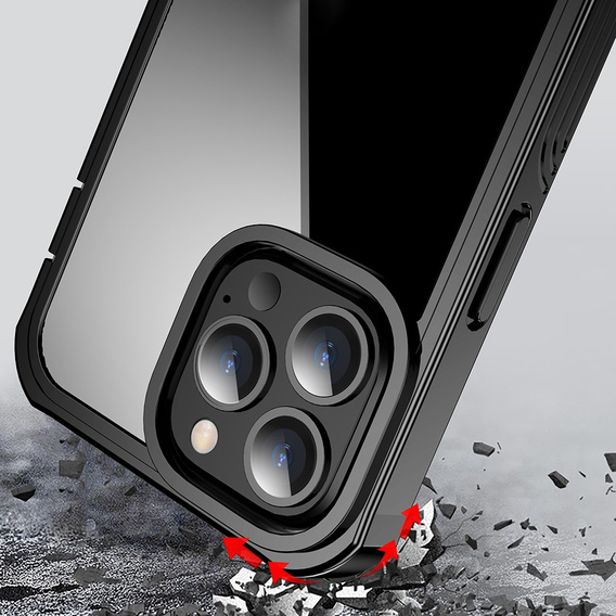 Tok iPhone 13 Pro Max készülékhez, Shockproof, fóliával, kék