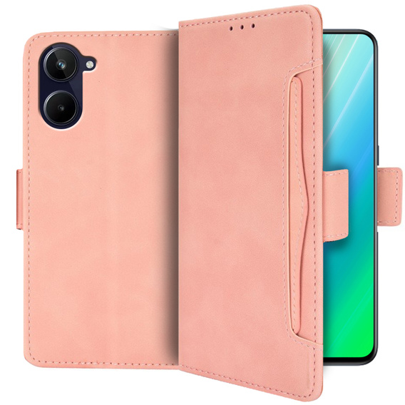 Pattintható tok a Realme 10 4G, Card Slot, rózsaszín