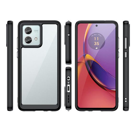 Telefontok a Motorola Moto G84 5G, Fusion Hybrid, átlátszó / fekete