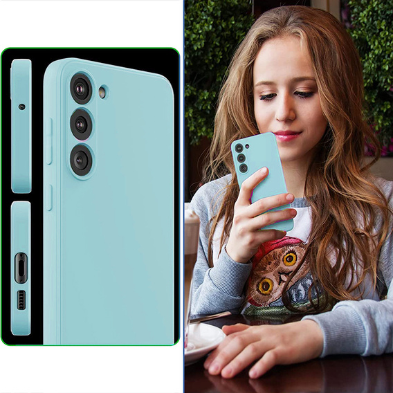 Telefontok a Samsung Galaxy S23 5G, Silicone Lite, menta