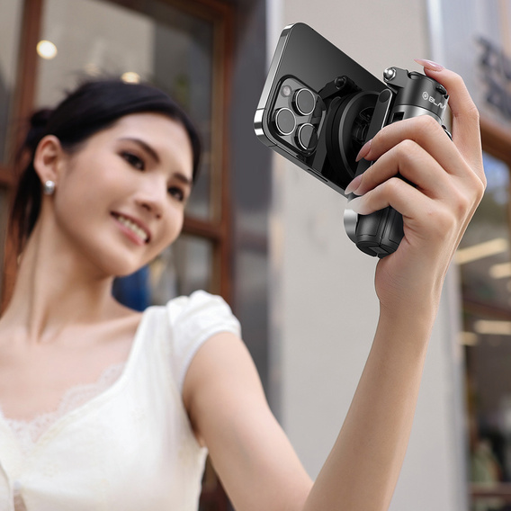 Selfie Stick Alumínium állvány funkcióval és Bluetooth távirányítóval, okostelefonokhoz
